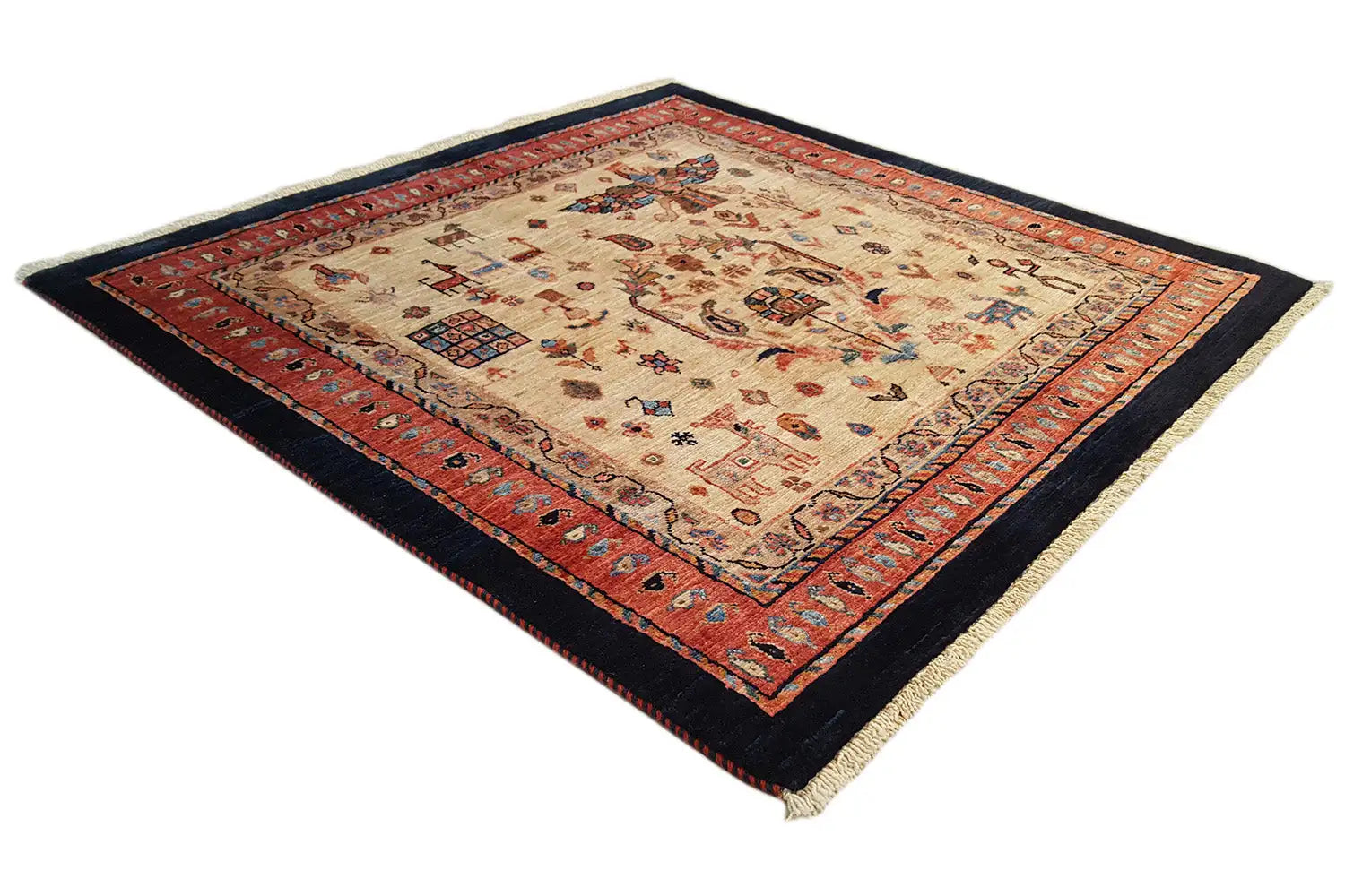 Qashqai Exklusiv 200777- (107x107cm) - German Carpet Shop