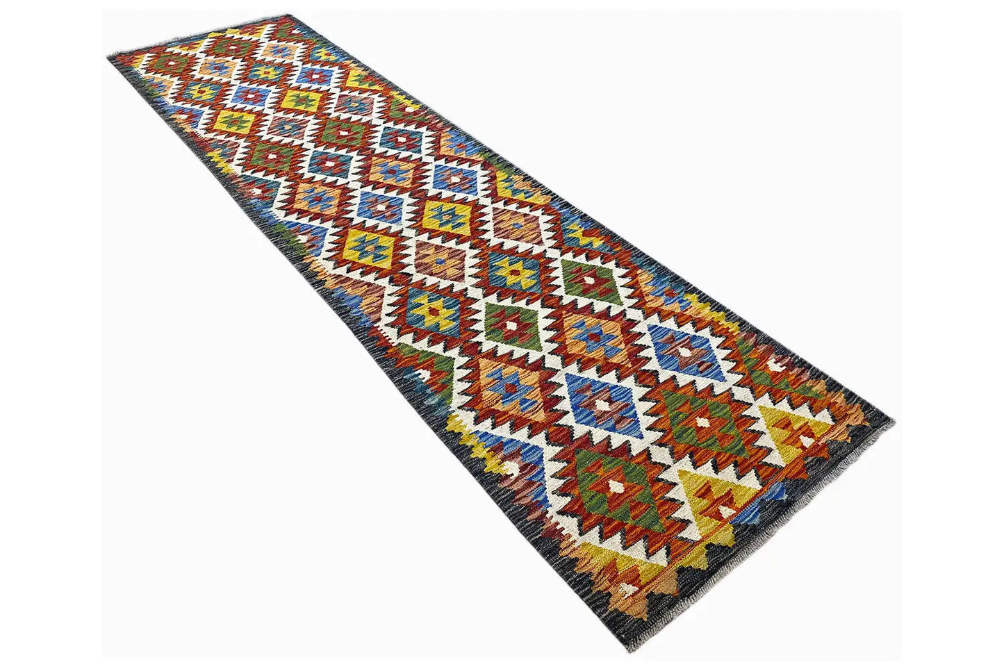 Kelim Afghan Läufer - (282x75cm) - German Carpet Shop