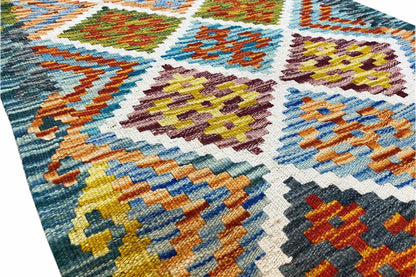 Kelim Afghan Läufer - (203x63 cm) - German Carpet Shop