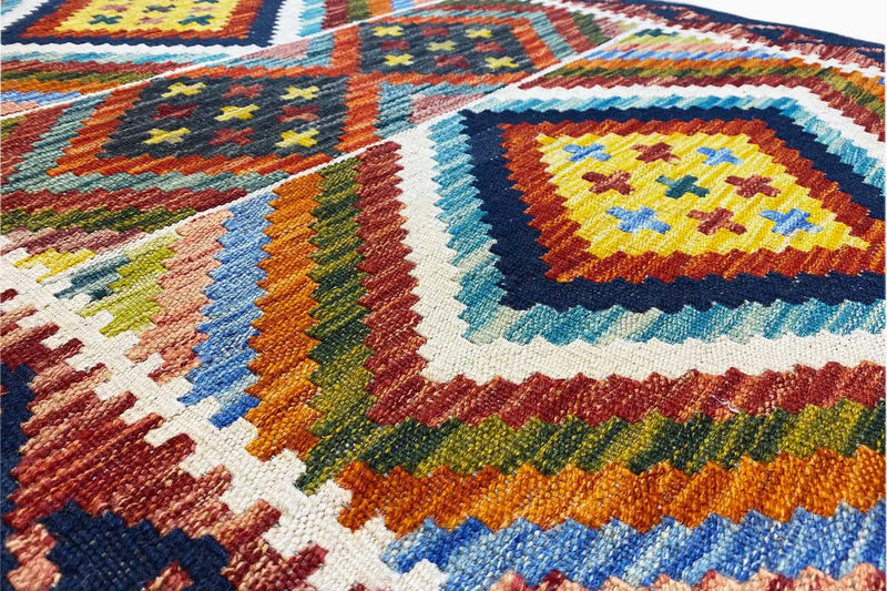 Kelim Afghan Läufer - (289x81cm) - German Carpet Shop