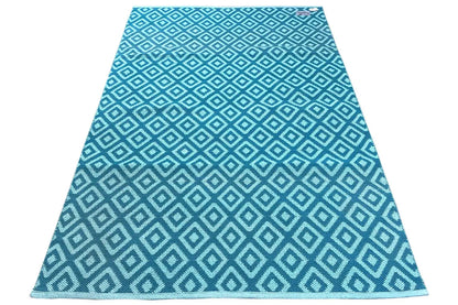 Moderner Kelim - Samak 04 Blue - German Carpet Shop