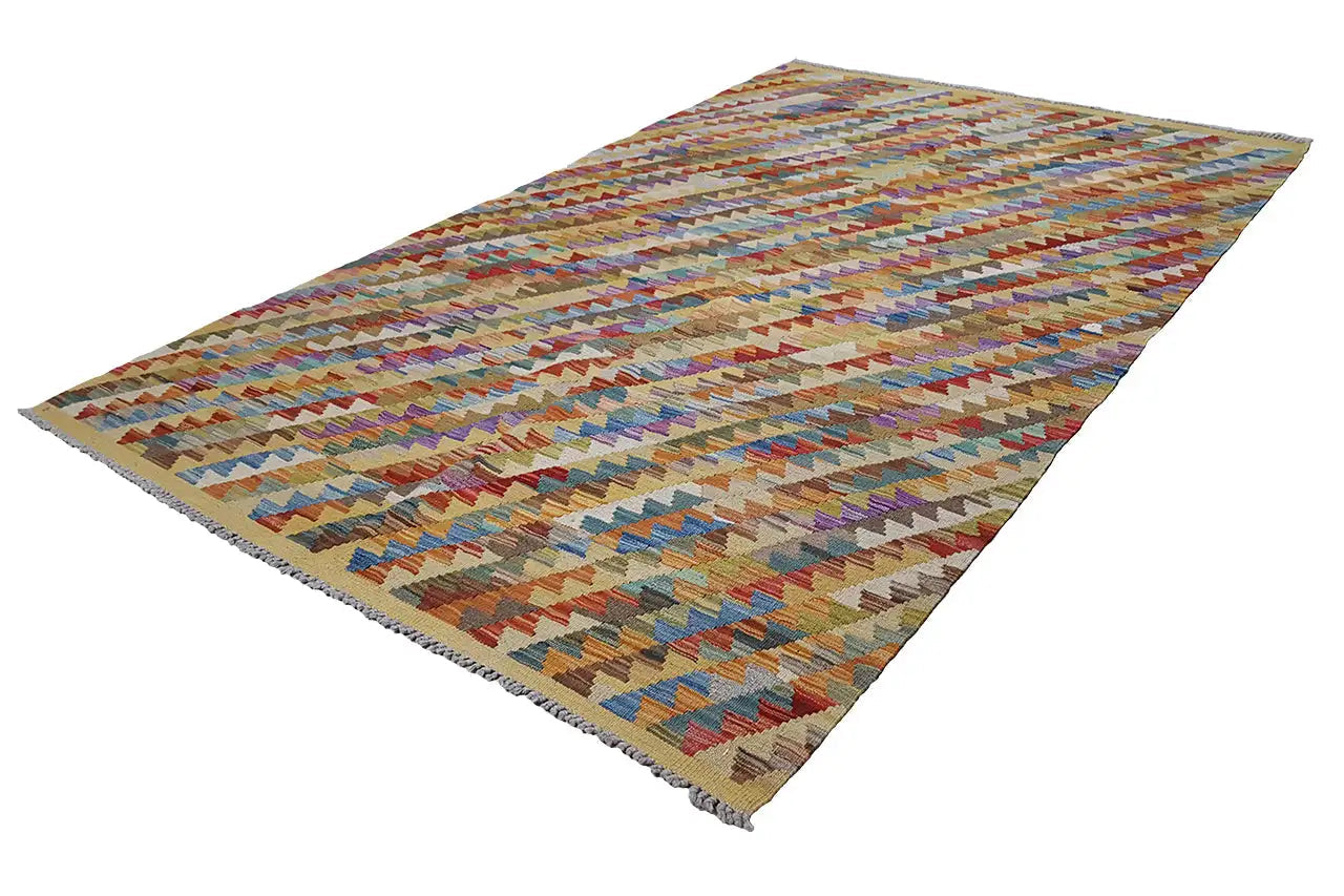  Kelim Afghan- 4215060 (198x131 cm) - Premium Kelim from German Carpet Shop - Just €194! Shop now at German Carpet Shop