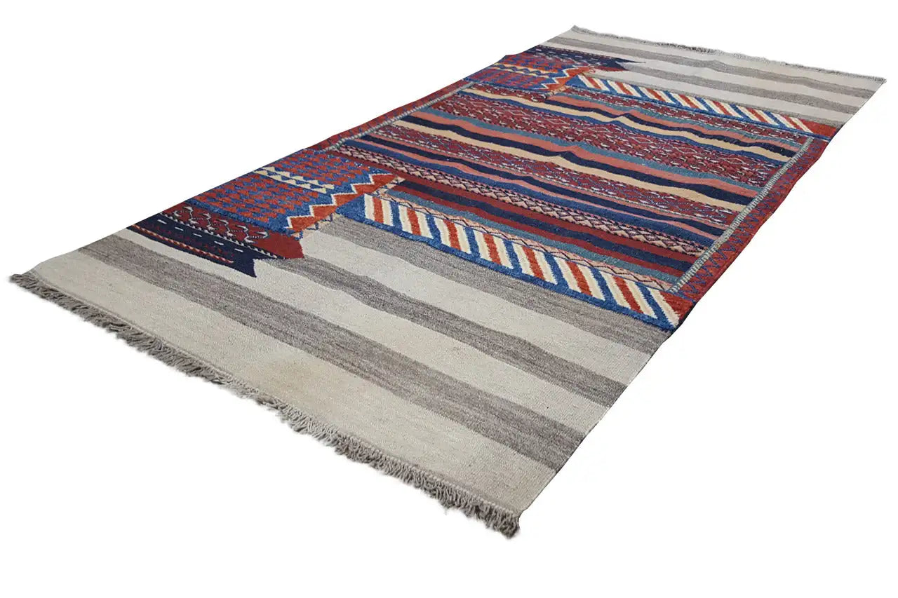  Bakhtiari Kelim (210x103cm) - Premium Kelim from German Carpet - Just €799! Shop now at German Carpet Shop