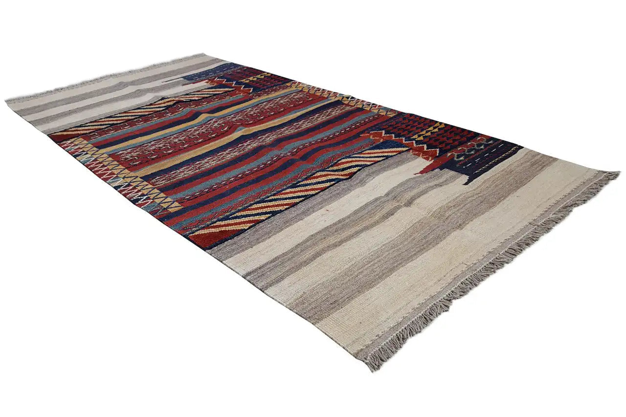  Kelim Bakhtiari (204x108 cm) - Premium Teppich from German Carpet Shop - Just €799! Shop now at German Carpet Shop