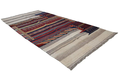  Kelim Bakhtiari (204x108 cm) - Premium Teppich from German Carpet Shop - Just €799! Shop now at German Carpet Shop