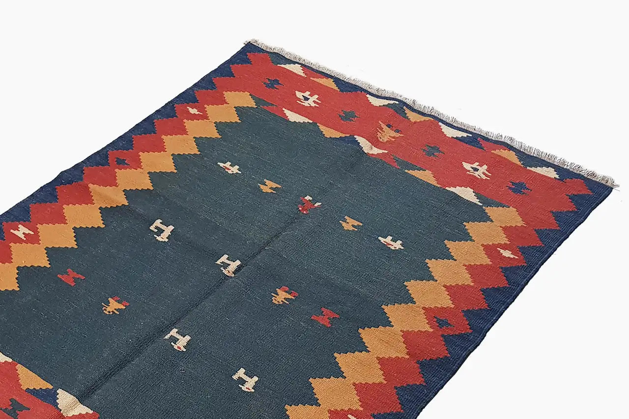  Kilim Qashqai - 13159 (151x105cm) - Premium Kelim from German Carpet Shop - Just €142! Shop now at German Carpet Shop