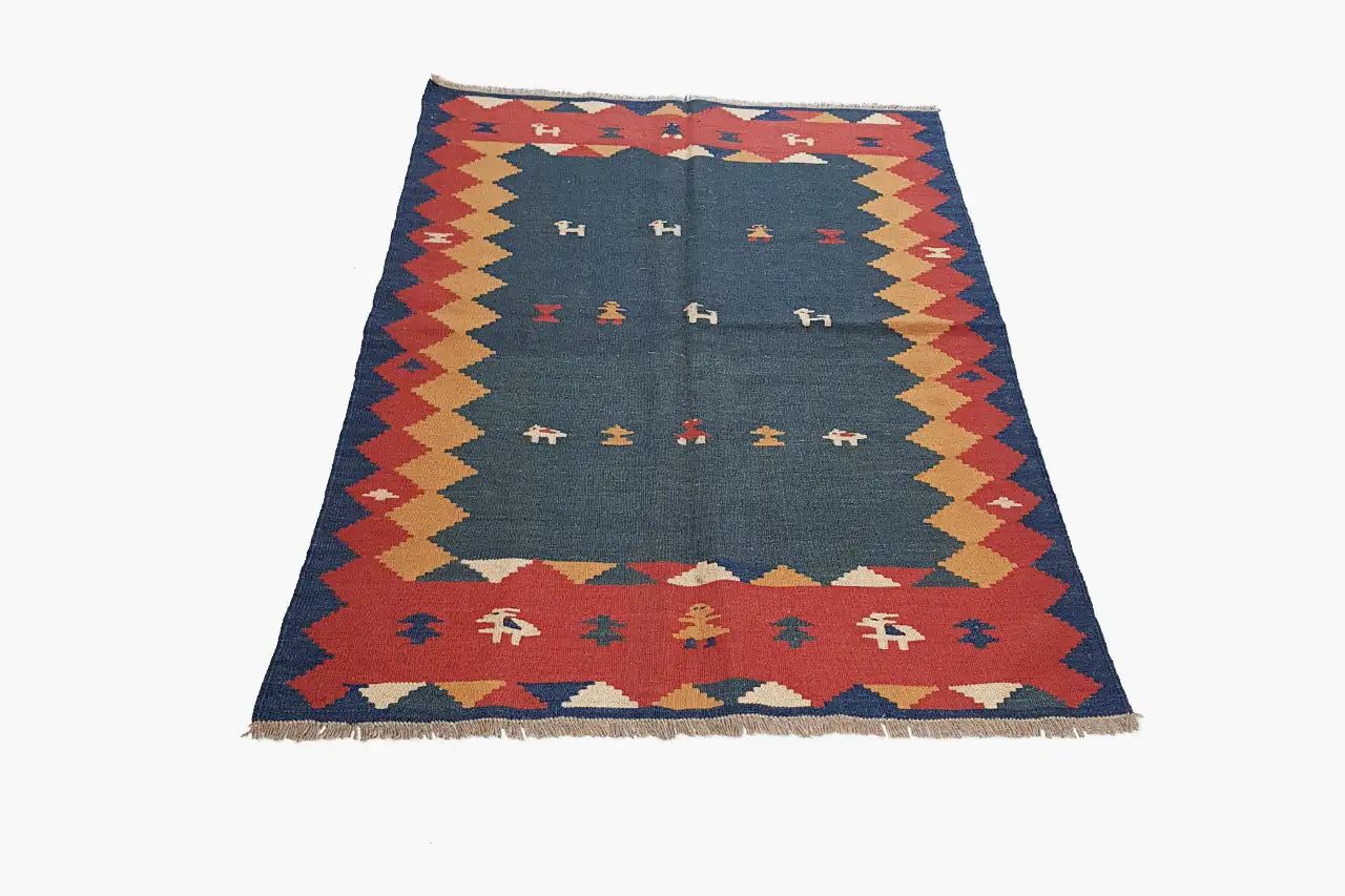  Kilim Qashqai - 13159 (151x105cm) - Premium Kelim from German Carpet Shop - Just €142! Shop now at German Carpet Shop