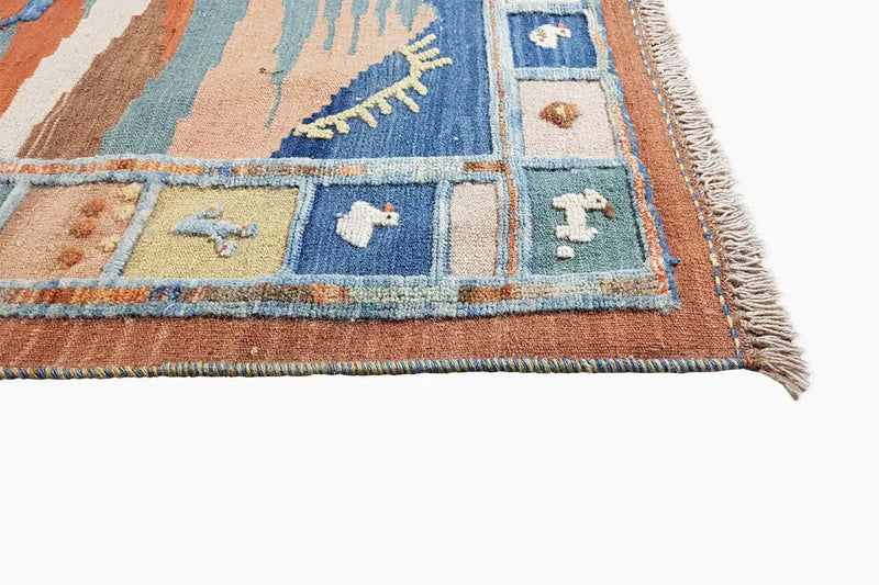 Kilim Qashqai  - 800607 (205x157cm) - German Carpet Shop