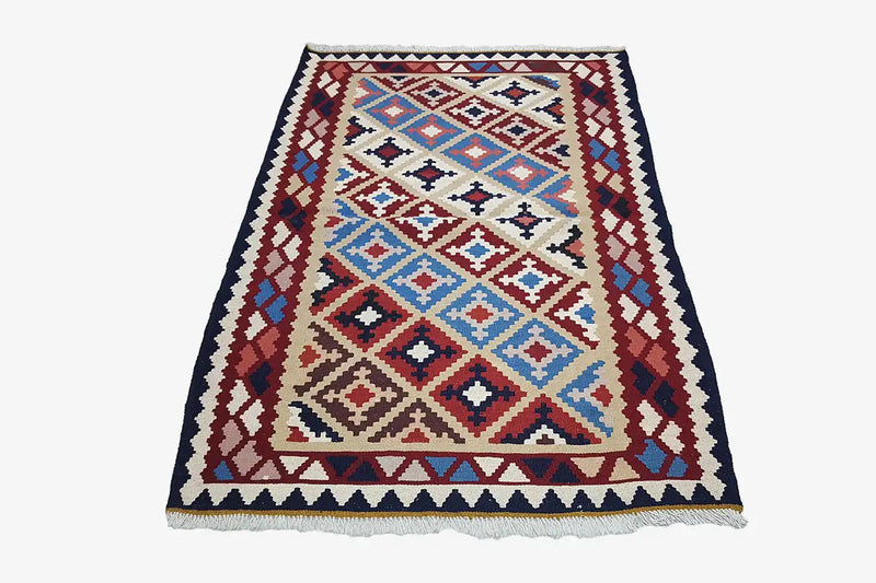 Kilim Qashqai - Multicolor 15PL 152x103cm - German Carpet Shop