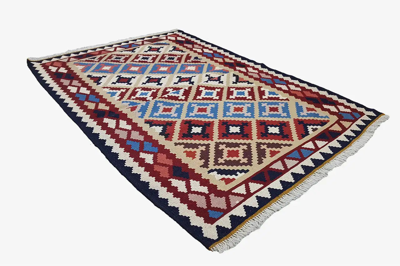 Kilim Qashqai - Multicolor 15PL 152x103 cm - German Carpet Shop
