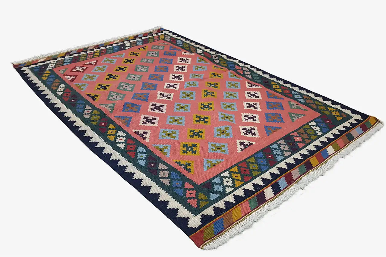 Kilim Qashqai - Multicolor 18PL 153x102 cm - German Carpet Shop