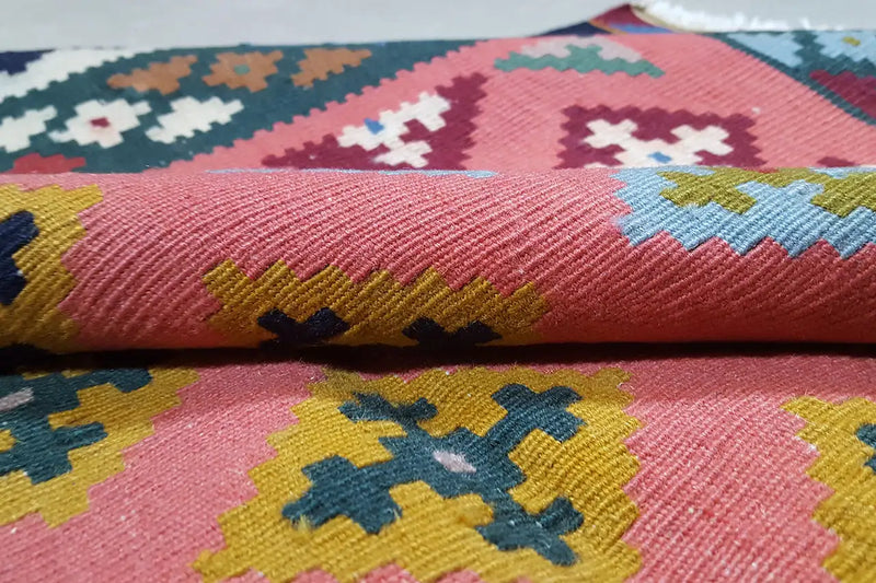 Kilim Qashqai - Multicolor 18PL 153x102cm - German Carpet Shop