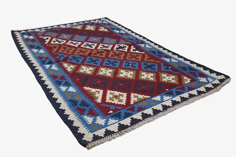 Kilim Qashqai - Multicolor 22PL 147x99cm - German Carpet Shop