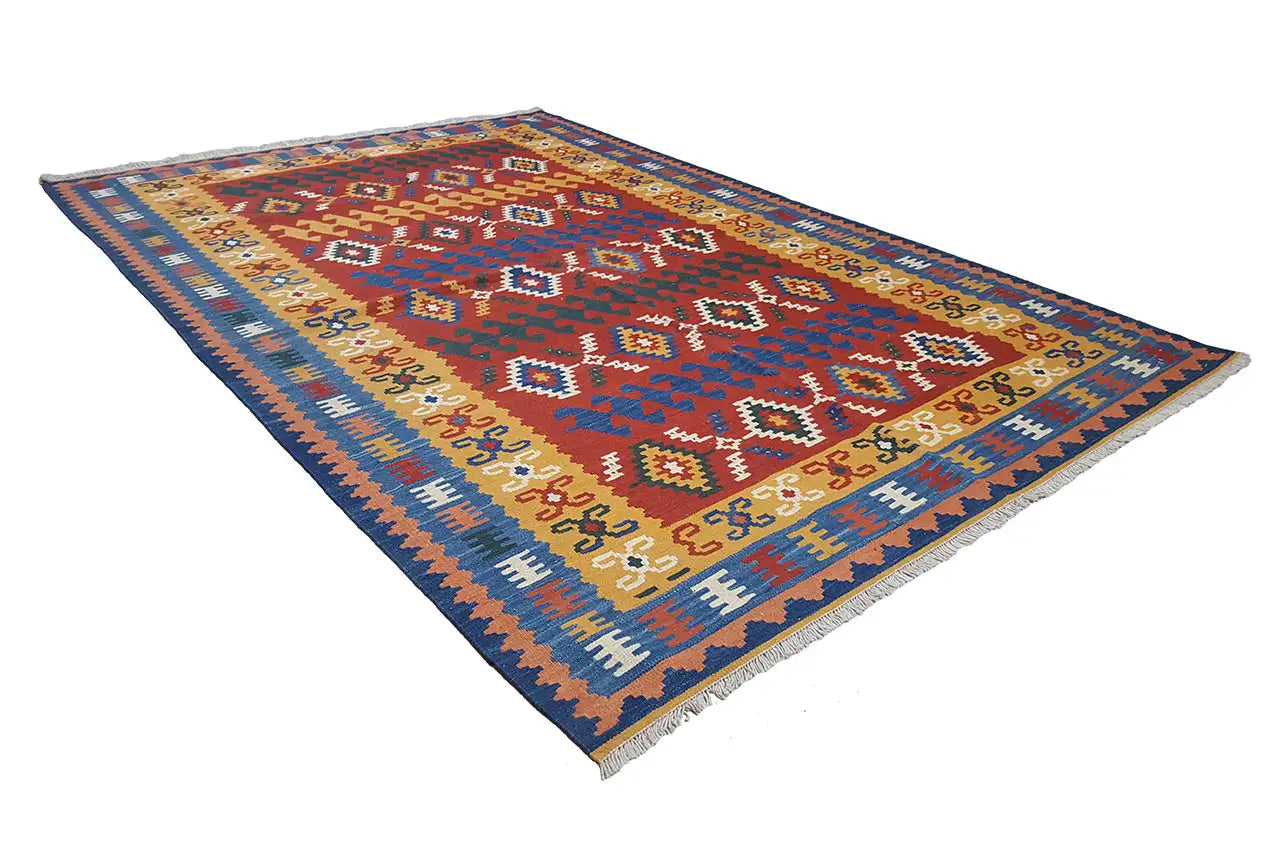  Kilim Qashqai  - 307037 (249x167 cm) - Premium Kelim from German Carpet Shop - Just €359! Shop now at German Carpet Shop