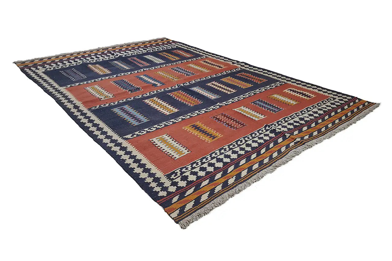  Kilim Qashqai  - 802409 (236x160 cm) - Premium Kelim from German Carpet Shop - Just €359! Shop now at German Carpet Shop