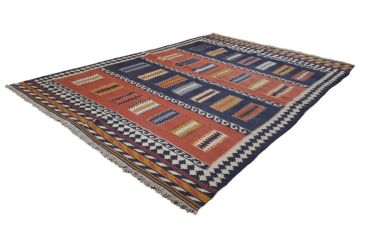  Kilim Qashqai  - 802409 (236x160 cm) - Premium Kelim from German Carpet Shop - Just €359! Shop now at German Carpet Shop