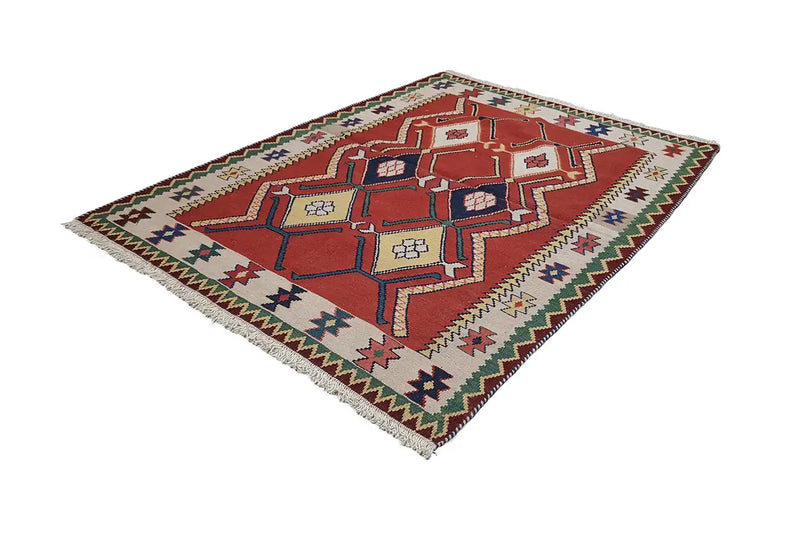Kilim Qashqai - Multicolor 802429 143x107cm - German Carpet Shop