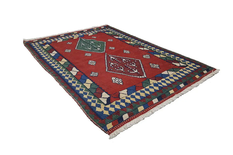 Kilim Qashqai - Multicolor (150x110cm) - German Carpet Shop