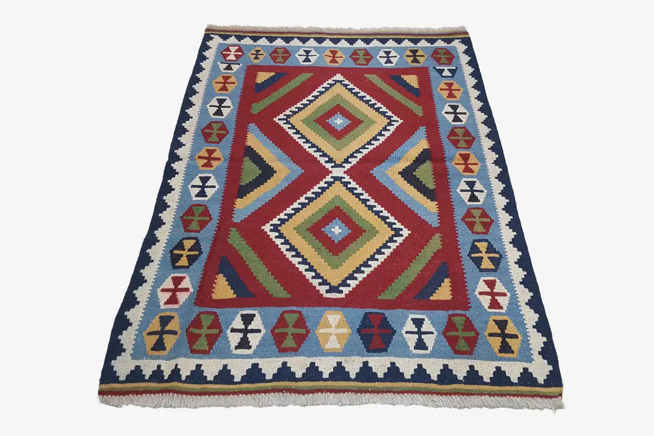 Kilim Qashqai - Multicolor 10PL 147x103 cm - German Carpet Shop