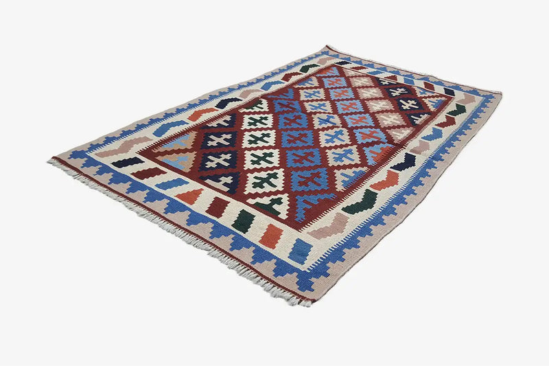 Kilim Qashqai - Multicolor 8PL 148x94cm - German Carpet Shop