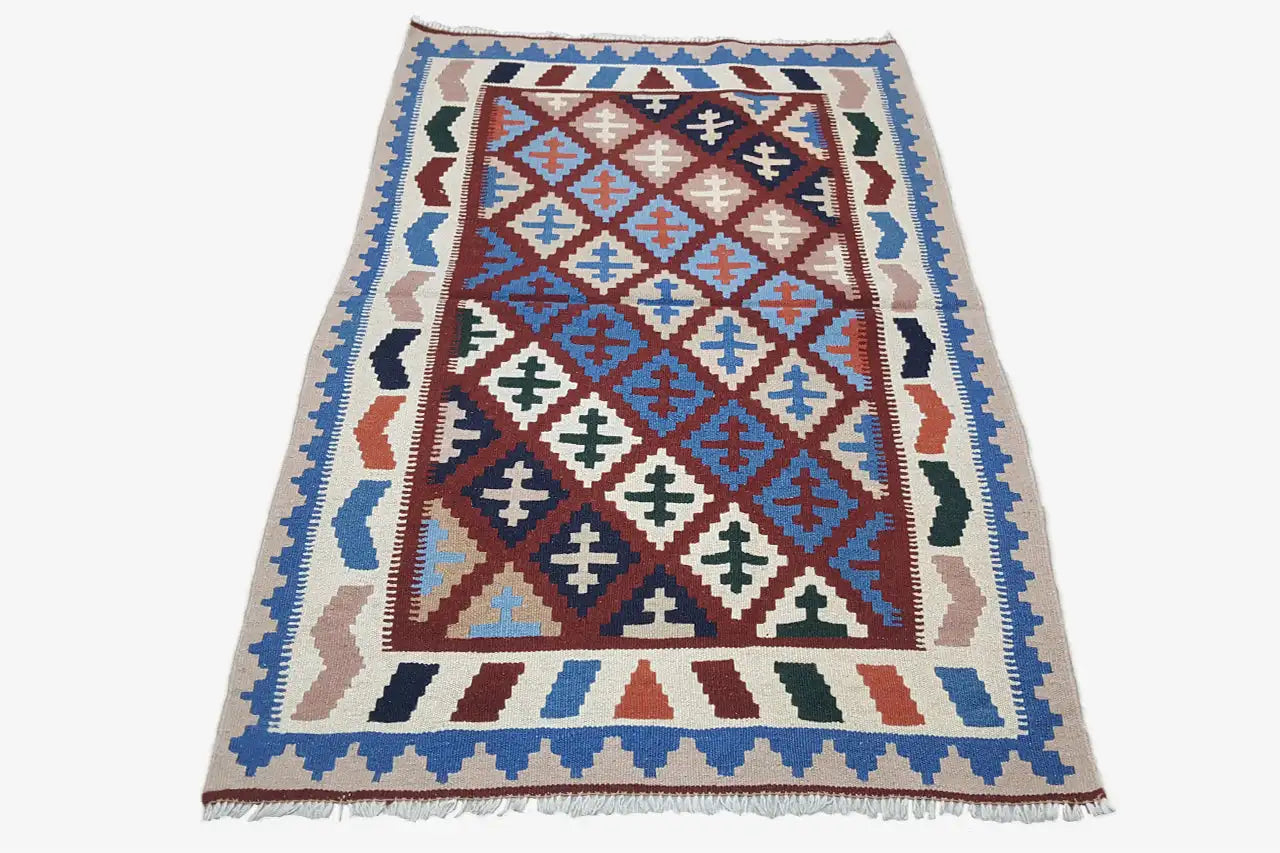 Kilim Qashqai - Multicolor 8PL 148x94 cm - German Carpet Shop