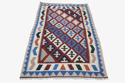 Kilim Qashqai - Multicolor 8PL 148x94 cm - German Carpet Shop
