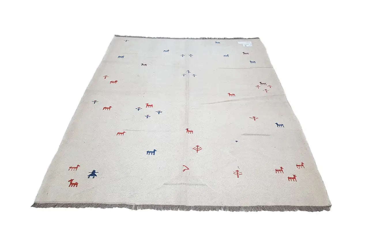 Kilim Qashqai - 13156 (201x158cm) - German Carpet Shop