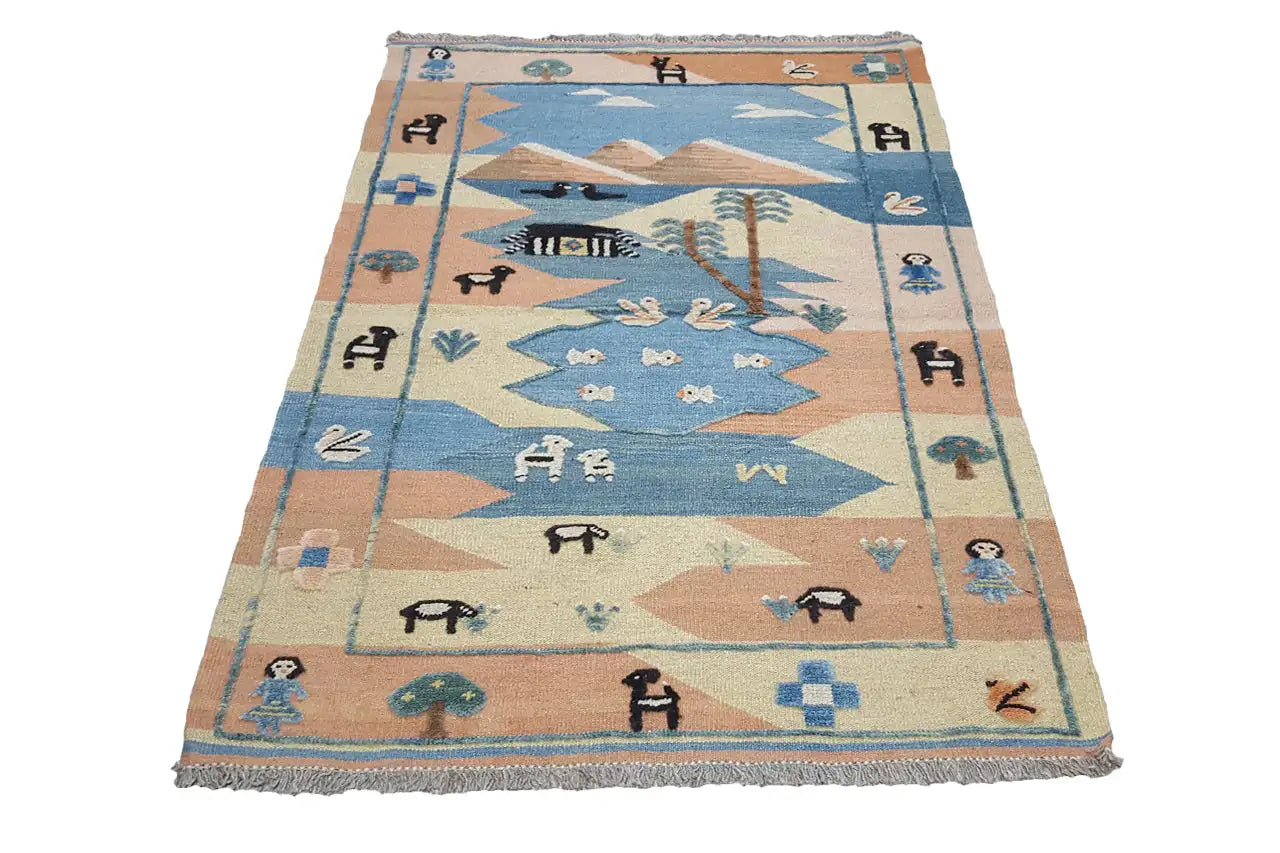  Kilim Qashqai  - 605614 (150x102 cm) - Premium Kelim from German Carpet Shop - Just €229! Shop now at German Carpet Shop