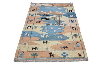  Kilim Qashqai  - 605614 (150x102 cm) - Premium Kelim from German Carpet Shop - Just €229! Shop now at German Carpet Shop