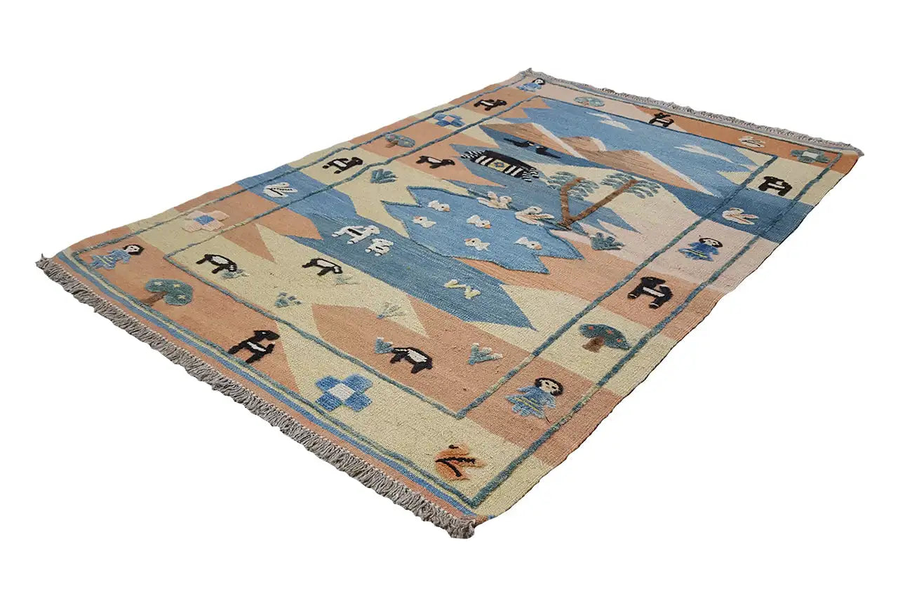  Kilim Qashqai  - 605614 (150x102 cm) - Premium Kelim from German Carpet Shop - Just €229! Shop now at German Carpet Shop