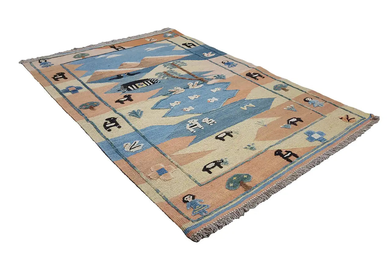  Kilim Qashqai  - 605614 (150x102 cm) - Premium Kelim from German Carpet Shop - Just €229! Shop now at German Carpet Shop