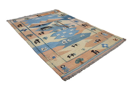  Kilim Qashqai  - 605614 (150x102 cm) - Premium Kelim from German Carpet Shop - Just €229! Shop now at German Carpet Shop