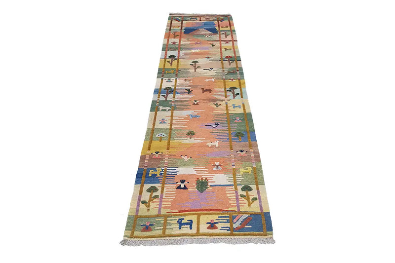 Kilim Qashqai  - 800591 (310x84cm) - German Carpet Shop