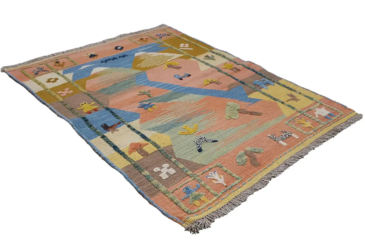 Kilim Qashqai  - 800593 (112x84 cm) - Premium Kelim from German Carpet Shop - Just €149! Shop now at German Carpet Shop