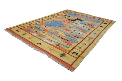  Kilim Qashqai  - 800595 (198x146 cm) - Premium Kelim from German Carpet Shop - Just €430! Shop now at German Carpet Shop