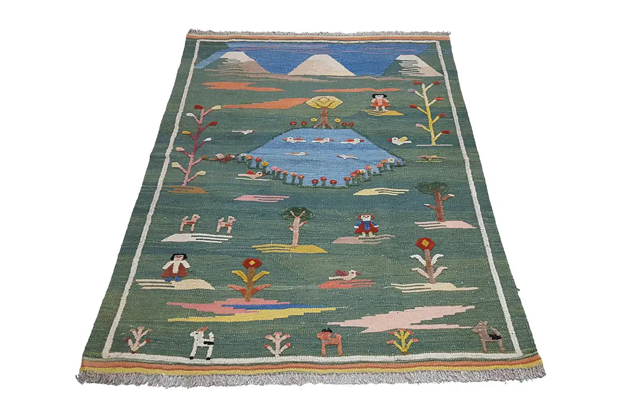  Kilim Qashqai  - 800598 (147x100 cm) - Premium Kelim from German Carpet Shop - Just €229! Shop now at German Carpet Shop