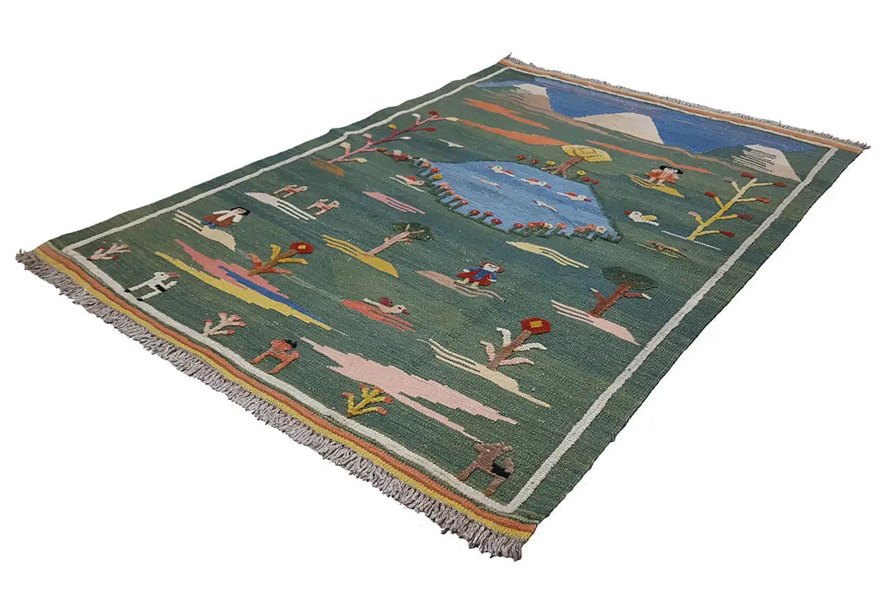  Kilim Qashqai  - 800598 (147x100 cm) - Premium Kelim from German Carpet Shop - Just €229! Shop now at German Carpet Shop