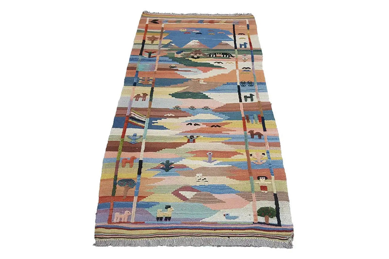 Kilim Qashqai - 804922 (180x88cm) - German Carpet Shop