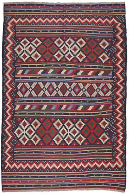  Kilim Sirjan - 905430 (220x151 cm) - Premium Kelim from German Carpet Shop - Just €349! Shop now at German Carpet Shop