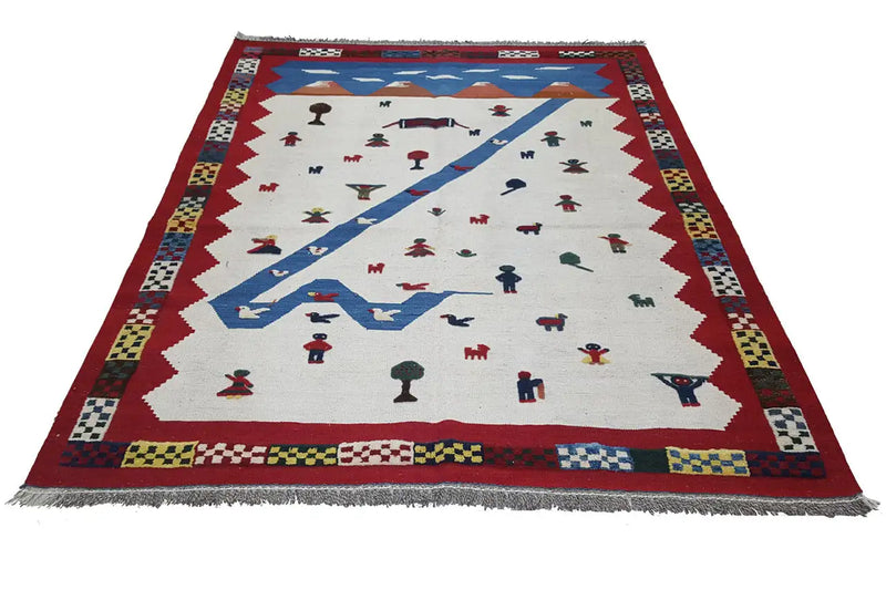 Kilim Qashqai - 906611 (112x80cm) - German Carpet Shop