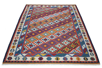  Kilim Qashqai  - 307036 (249x180 cm) - Premium Kelim from German Carpet Shop - Just €449! Shop now at German Carpet Shop