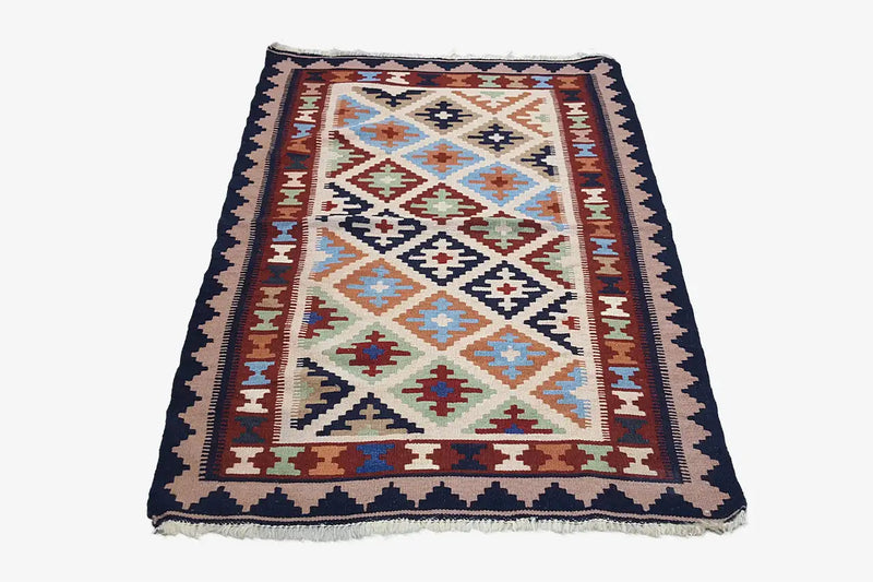 Kilim Qashqai - Multicolor 6PL 145x103cm - German Carpet Shop