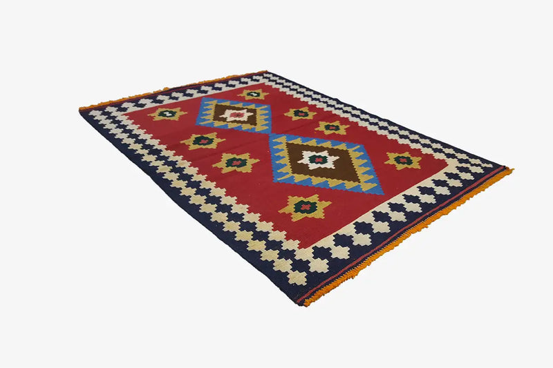 Kilim Qashqai - Multicolor 7PL 150x100cm - German Carpet Shop