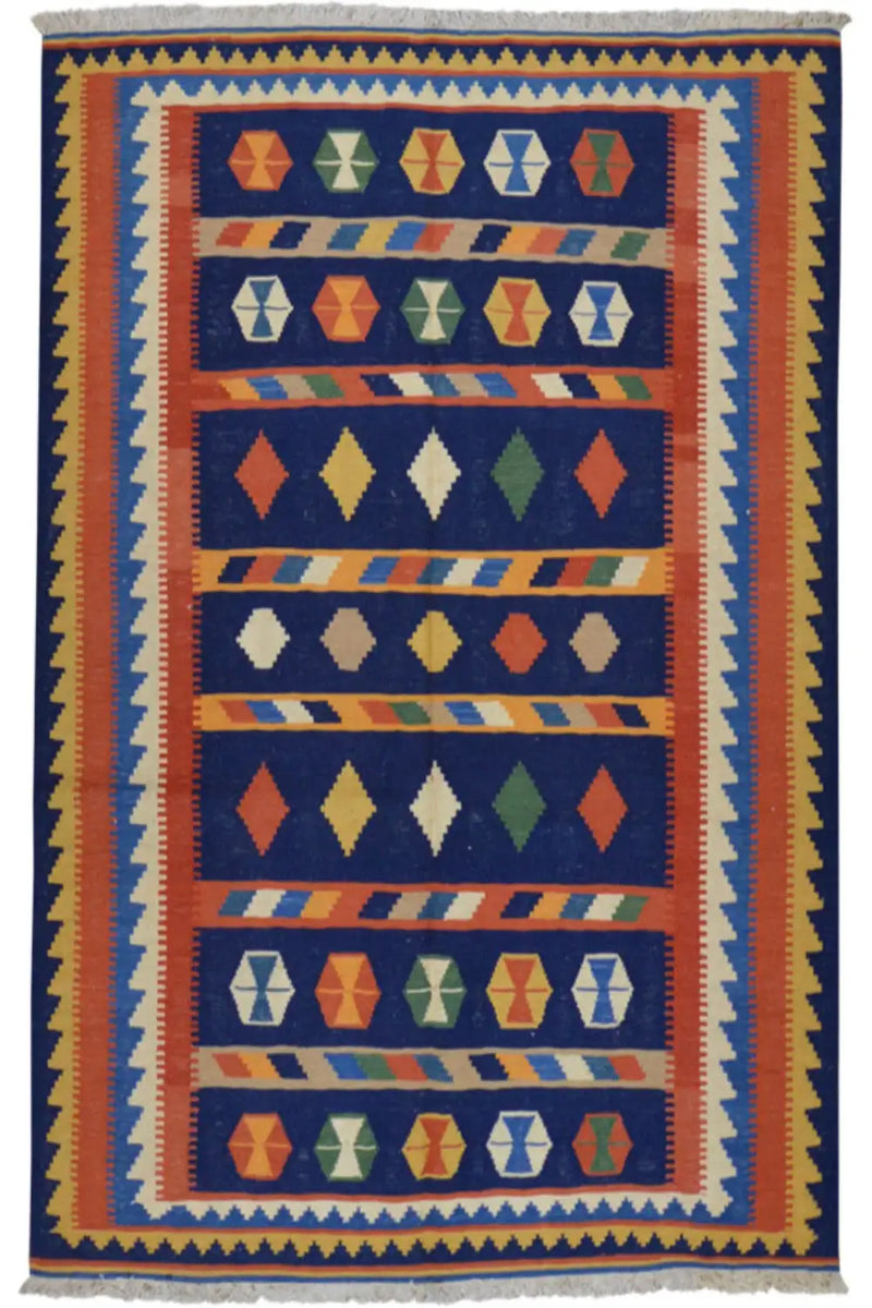 Kilim Qashqai  - 802410 (197x150cm) - German Carpet Shop
