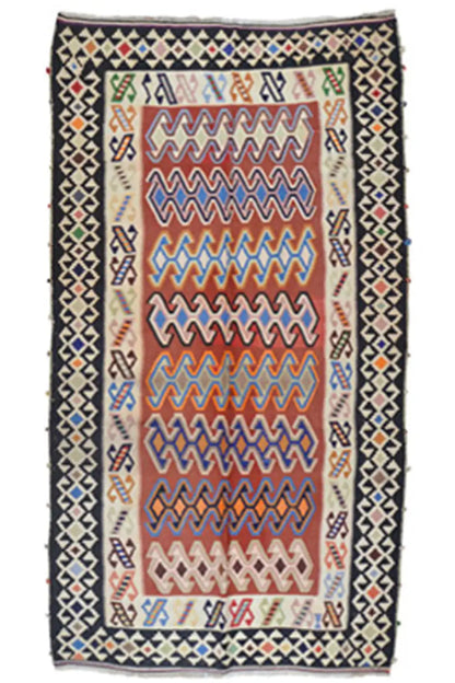  Kilim Qashqai  - 802413 (293x160 cm) - Premium Kelim from German Carpet Shop - Just €490! Shop now at German Carpet Shop