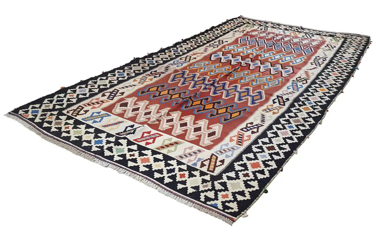  Kilim Qashqai  - 802413 (293x160 cm) - Premium Kelim from German Carpet Shop - Just €490! Shop now at German Carpet Shop
