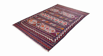  Kilim Sirjan - 905428 (224x141 cm) - Premium Kelim from German Carpet Shop - Just €349! Shop now at German Carpet Shop
