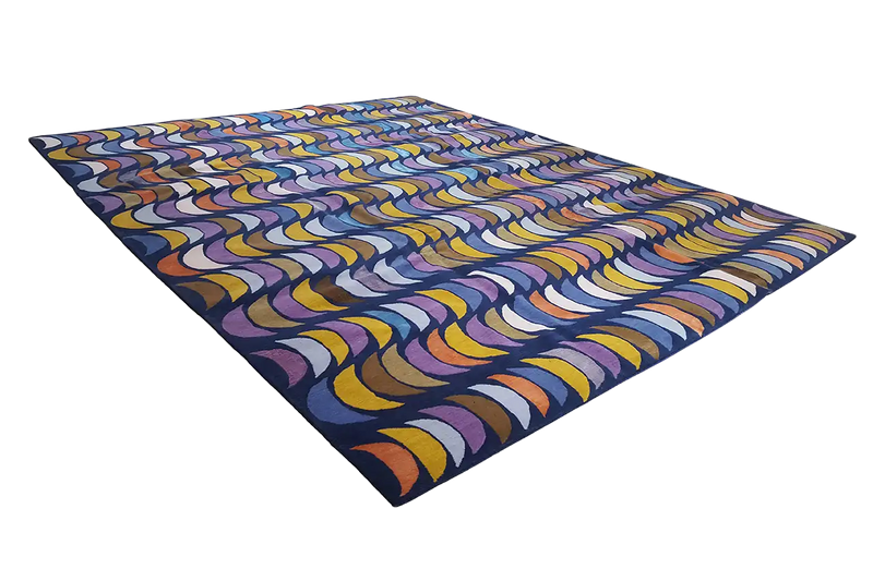 Designer Rug by Julia Stefan - Blue Harvest (255x310cm) - German Carpet Shop